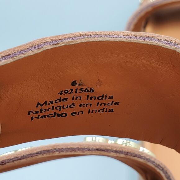 Free People Revelry Vachetta Studded Platform Slide Sandal Size 7 "Clay" - Picture 12 of 13